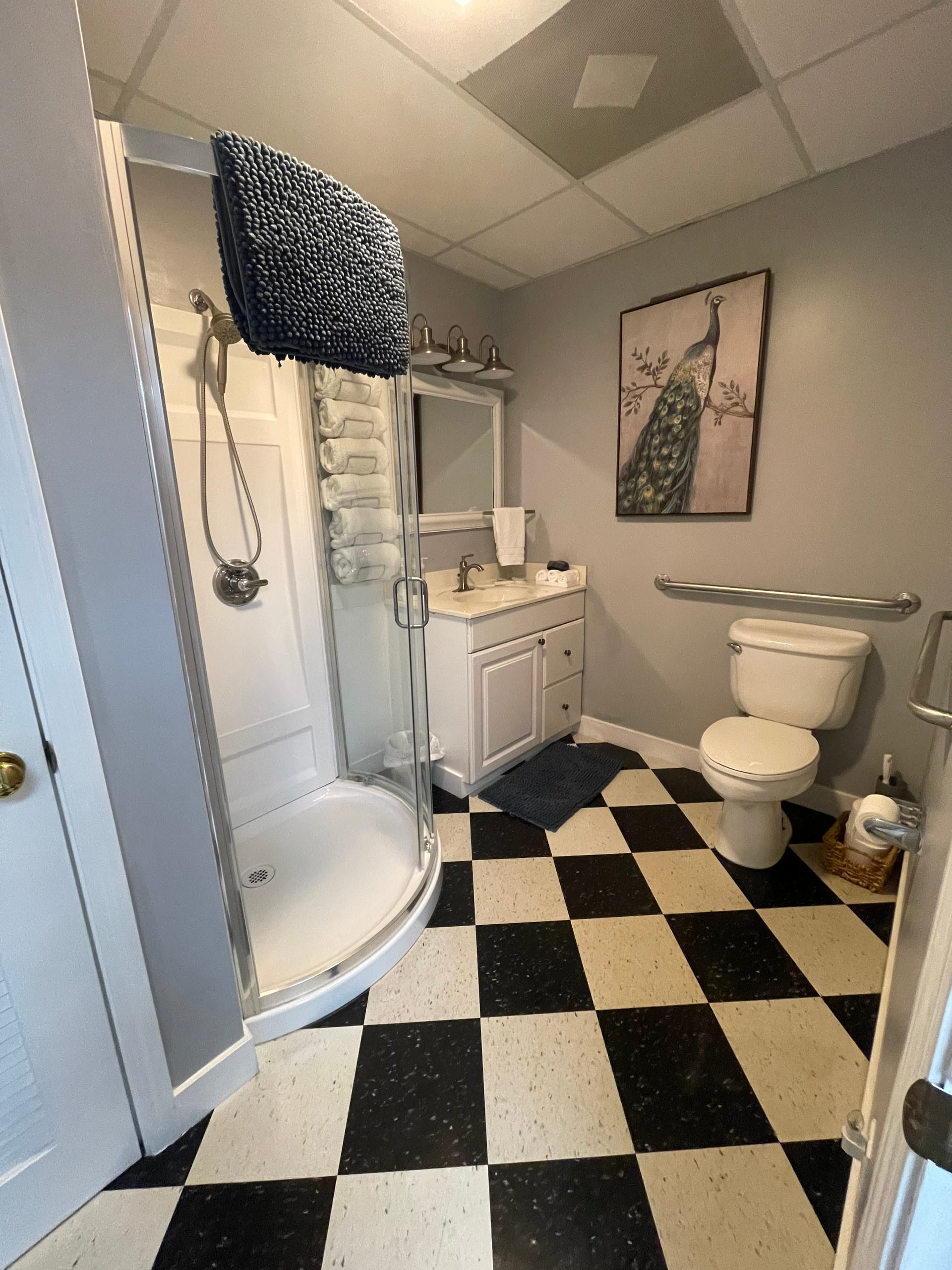 Bathroom with walk-in shower